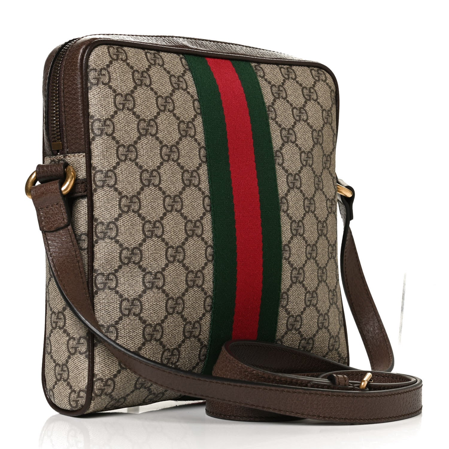 Gucci GG Supreme Monogram Web Small Ophidia Messenger Bag Brown 3 of 12