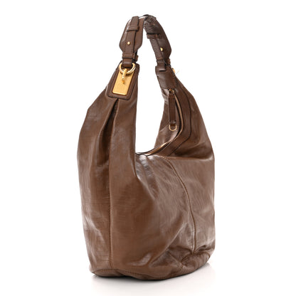 Givenchy Calfskin Embossed Hobo Brown 3 of 15