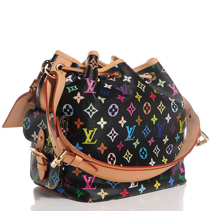 Louis Vuitton Monogram Multicolor Petit Noe Black 3 of 7