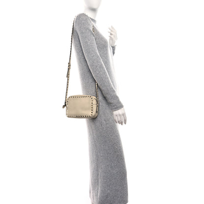 Valentino Garavani Grained Calfskin Rockstud Camera Crossbody Bag Ivory 2 of 12