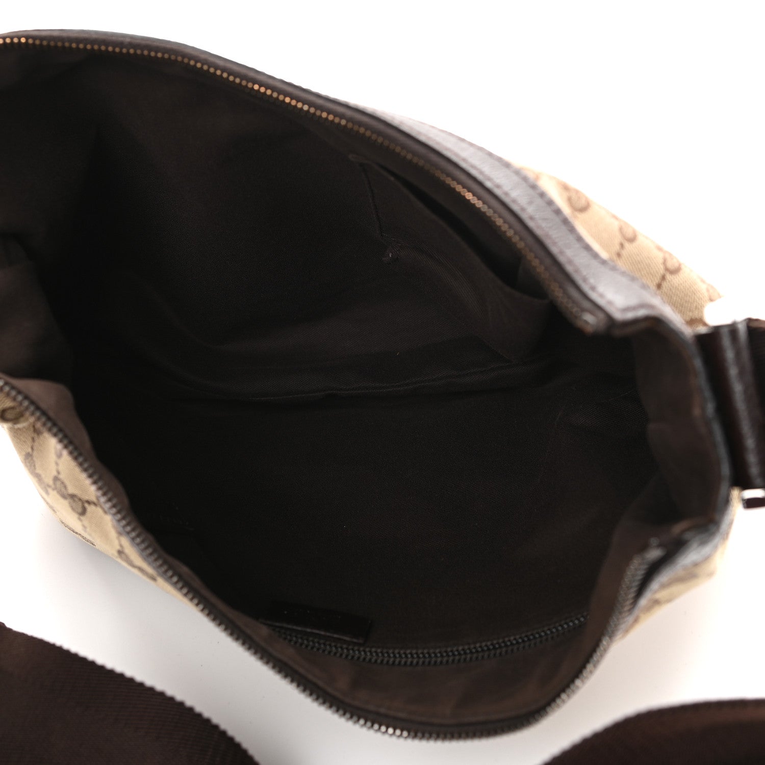 Gucci Monogram Medium Half Moon Hobo Dark Brown 6 of 13