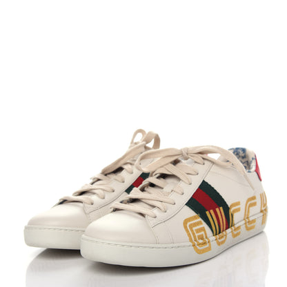 Gucci X SEGA Calfskin Ayers Web Guccy Womens Ace Sneakers 37 White 3 of 11