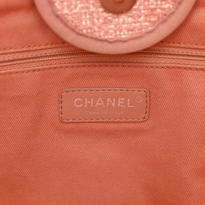 Chanel Straw Lurex Large Deauville Tote Pink 7 of 11