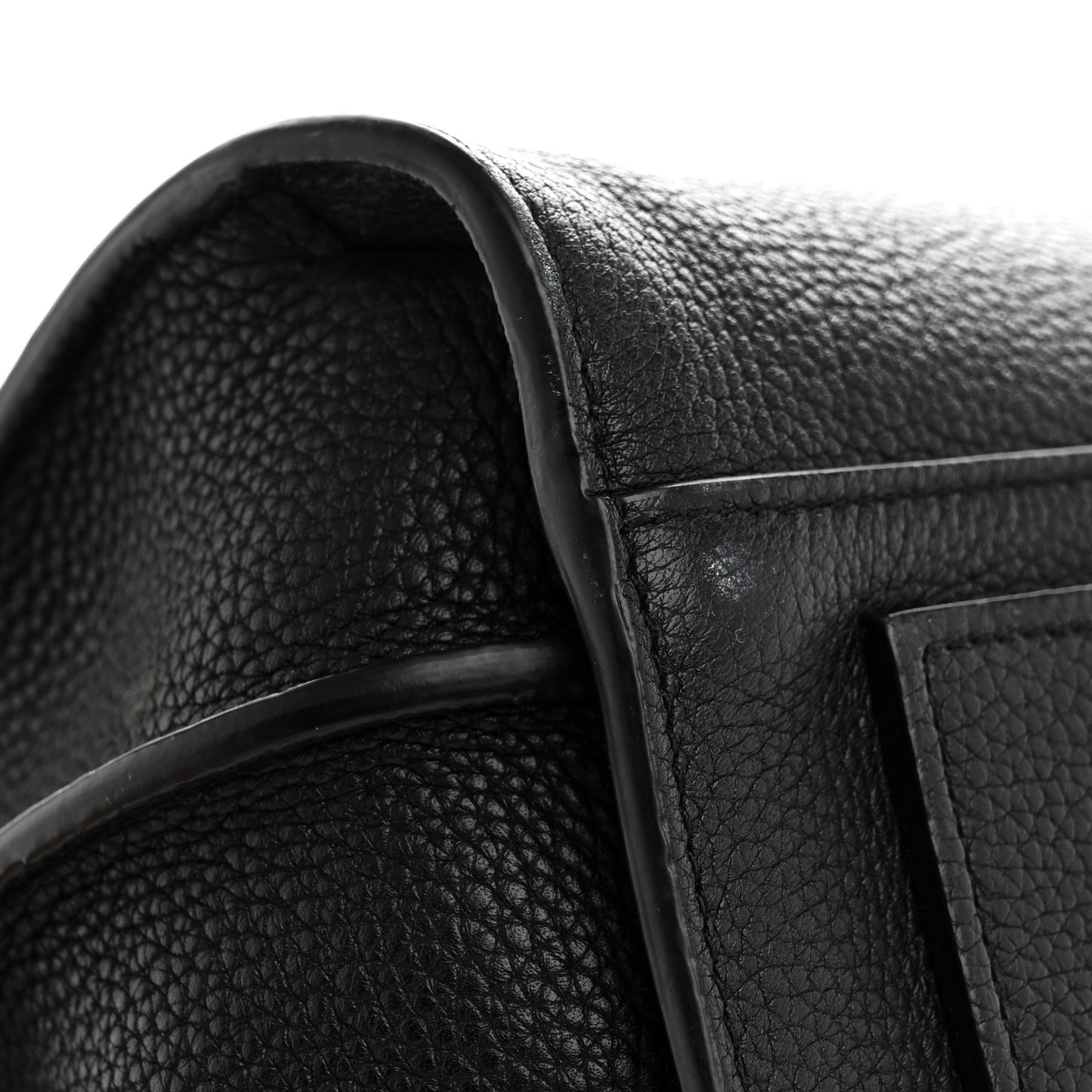 Grained Calfskin Large Souple Sac De Jour Black