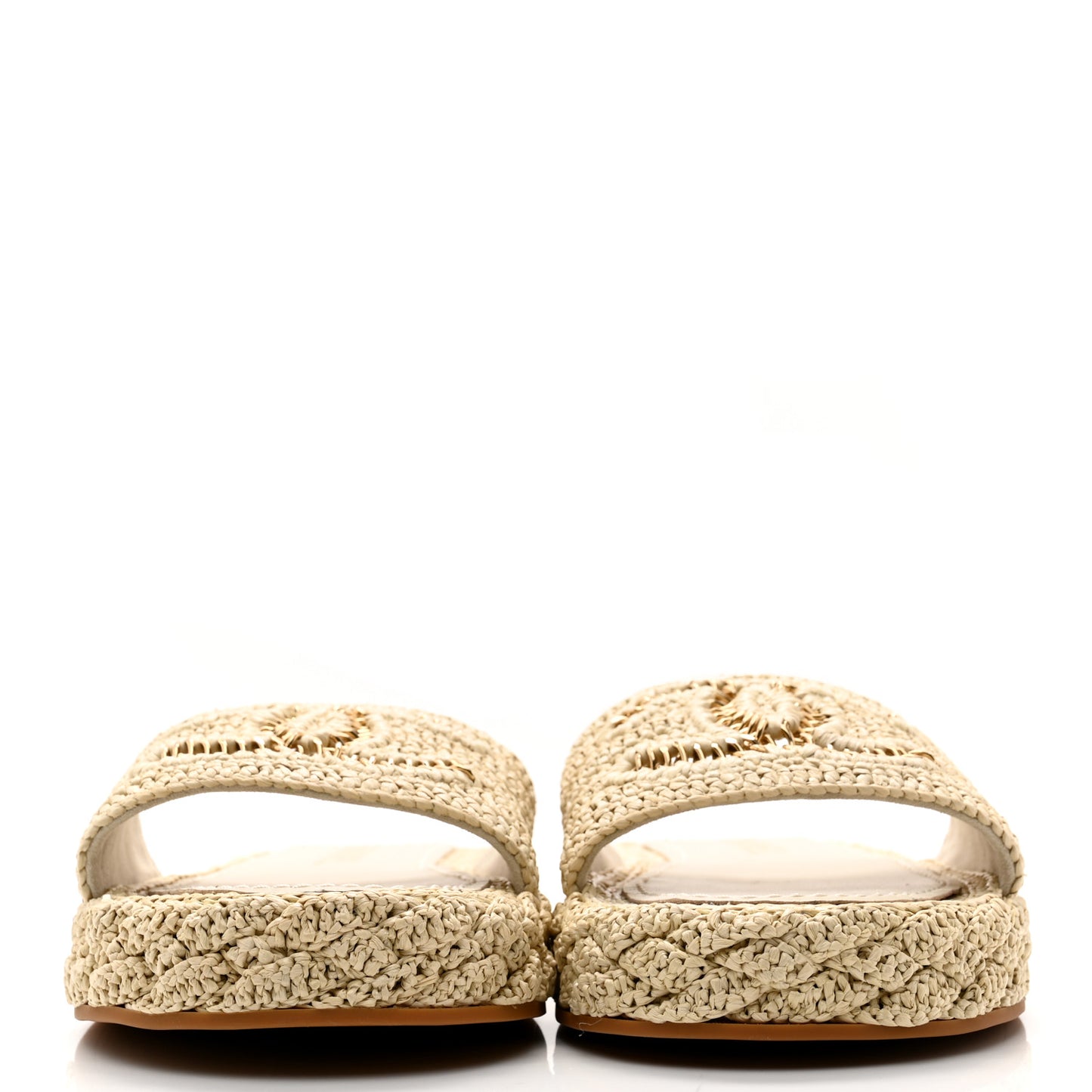 Cord Braided CC Mules 39 Light Beige
