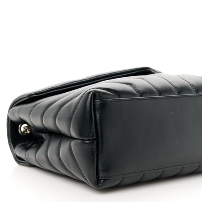 Saint Laurent Calfskin Y Quilted Monogram Small Loulou Chain Satchel Black 10 of 12