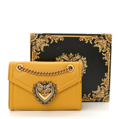 Dolce & Gabbana Smooth Calfskin Devotion Envelope Phone Bag Senape 13 of 13