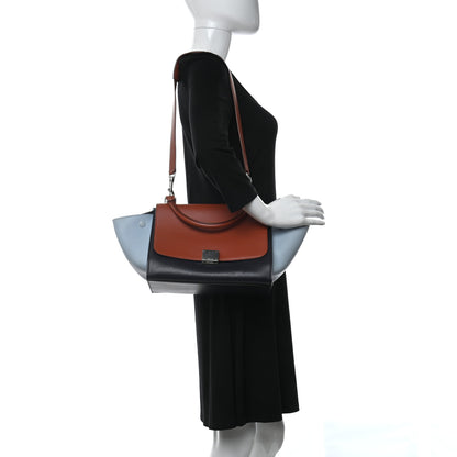 Celine Smooth Calfskin Small Tri-Color Trapeze Pale Blue 2 of 18