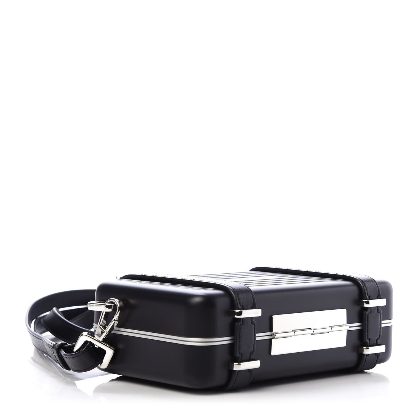 X RIMOWA Aluminum Personal Clutch On Strap Black