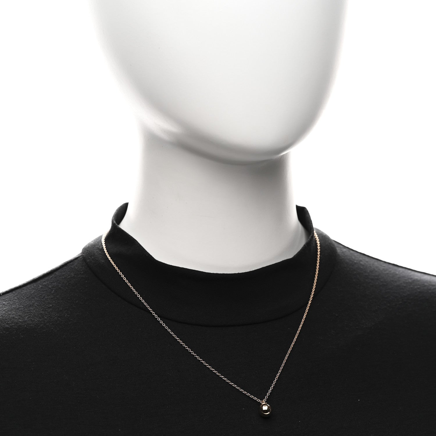 Tiffany 18K Rose Gold 8mm HardWear Ball Pendant Necklace 2 of 5