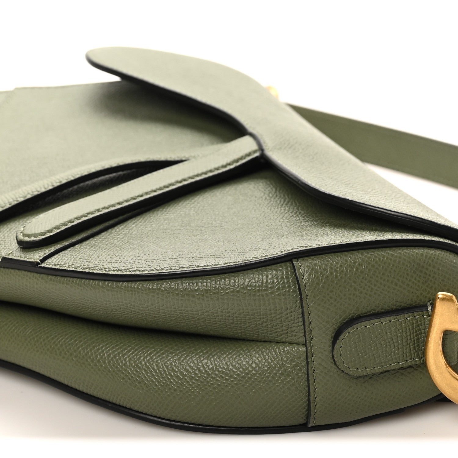 Christian Dior Grained Calfskin Saddle Bag Sage 10 of 10