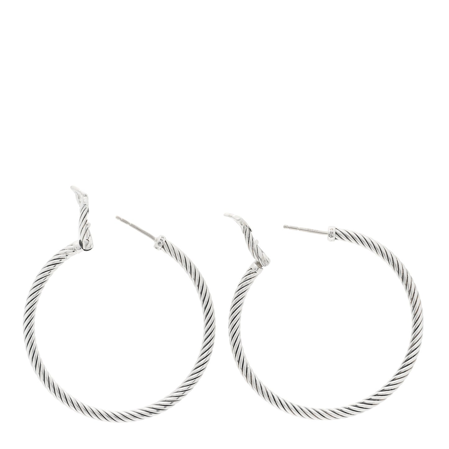 Sterling Silver 45mm Cable Classics Hoop Earrings