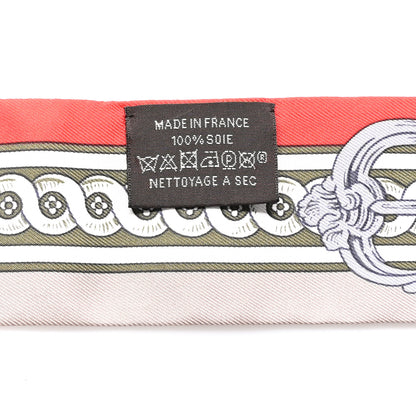 Hermes Silk Bride De Cour Twilly Corail Naturel Kaki 3 of 4