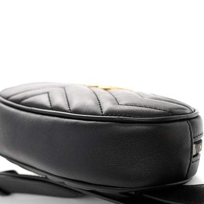 Gucci Calfskin Matelasse GG Marmont Belt Bag 75 30 Black 9 of 9