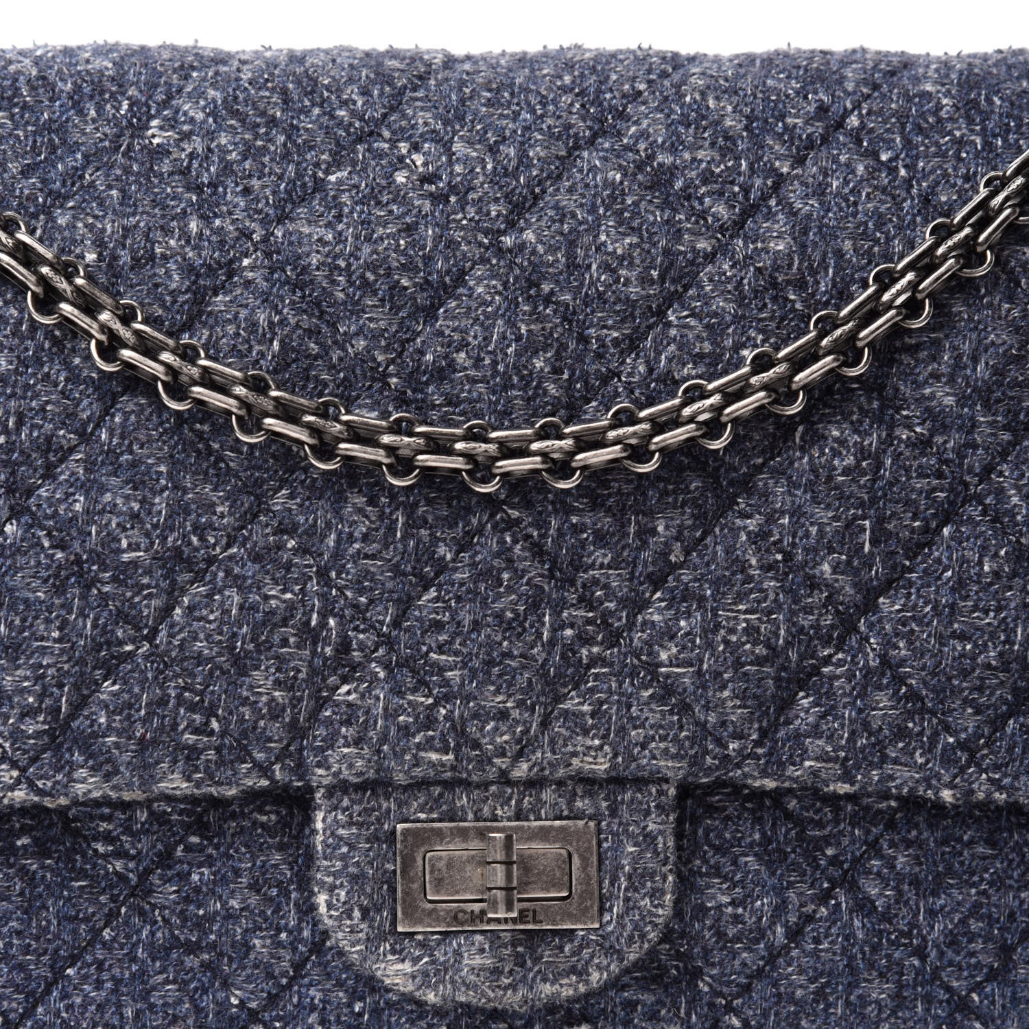 Chanel Tweed 2.55 Reissue 226 Flap Blue 10 of 10