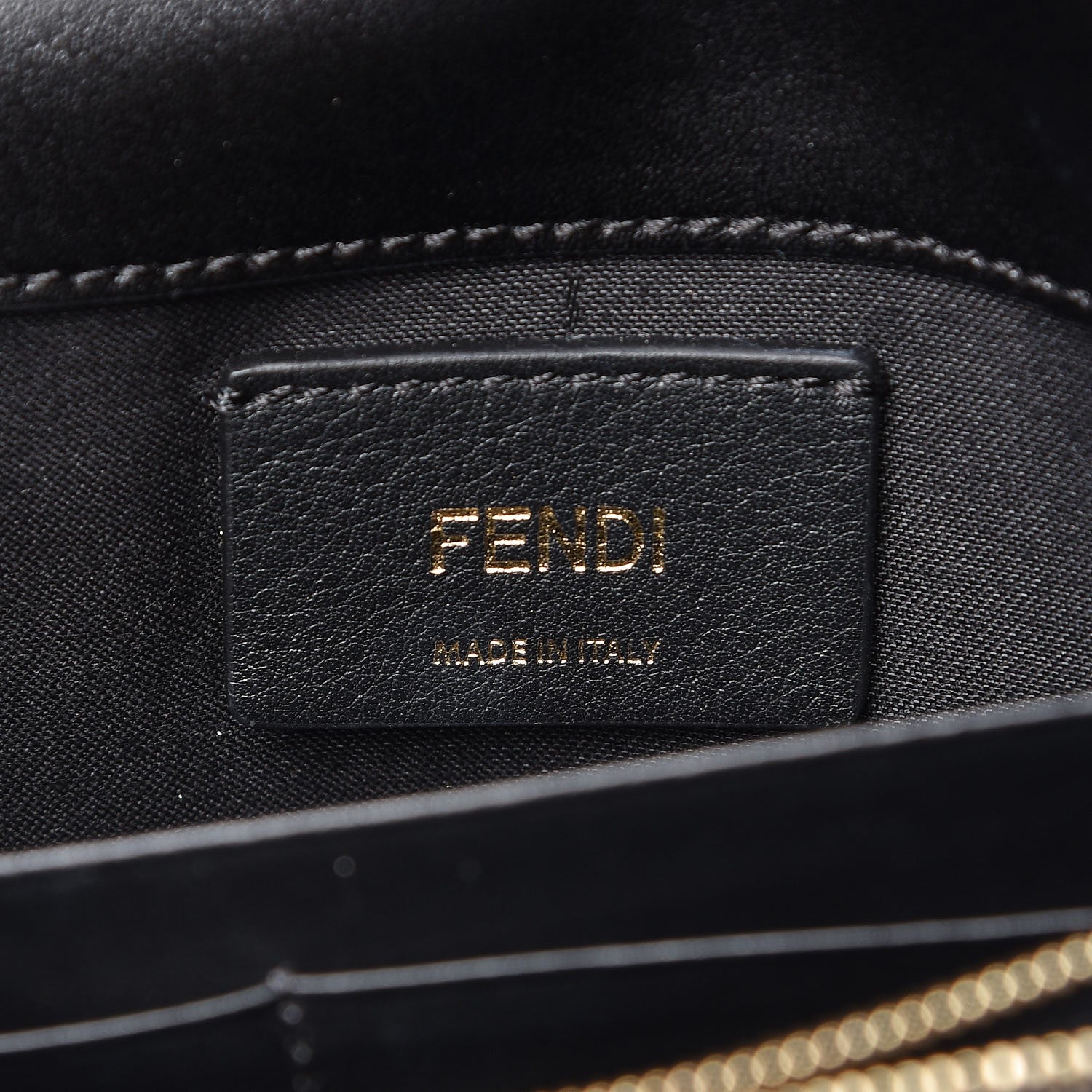 Fendi Vitello Liberty Lucido F is Fendi Wallet on Chain Black 6 of 7