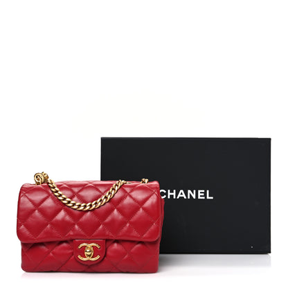 Chanel Lambskin Quilted Small Pillow Crush Flap Red 11 of 11