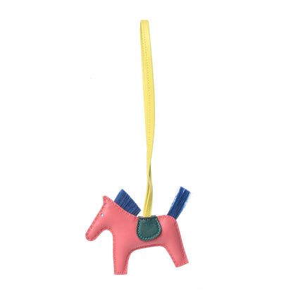 Hermes Milo Lambskin Horsehair Grigri Rodeo Horse Bag Charm PM Rose Azalee Malachite Lime Celeste 1 of 4
