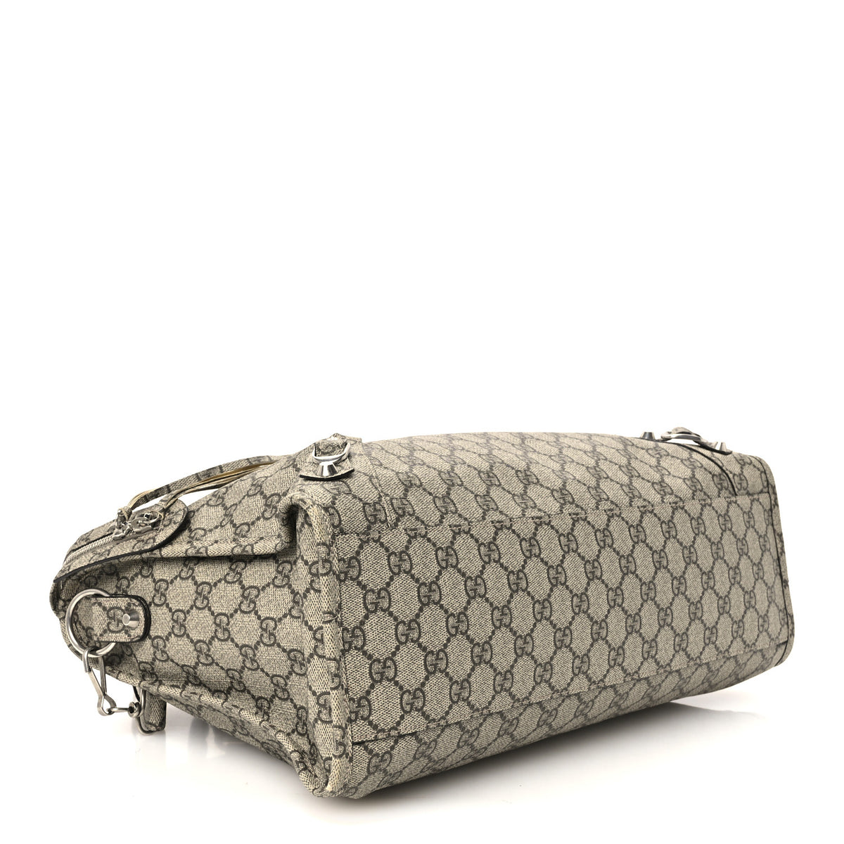 Balenciaga X GUCCI GG Supreme Monogram Neo Classic Silver Hardware City Beige Ebony 5 of 11