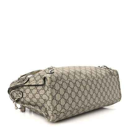 Balenciaga X GUCCI GG Supreme Monogram Neo Classic Silver Hardware City Beige Ebony 5 of 11