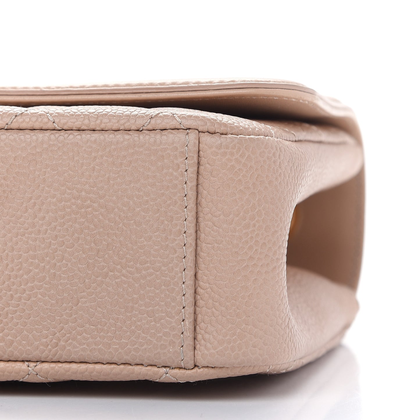 Caviar Quilted Medium CC Filigree Flap Beige