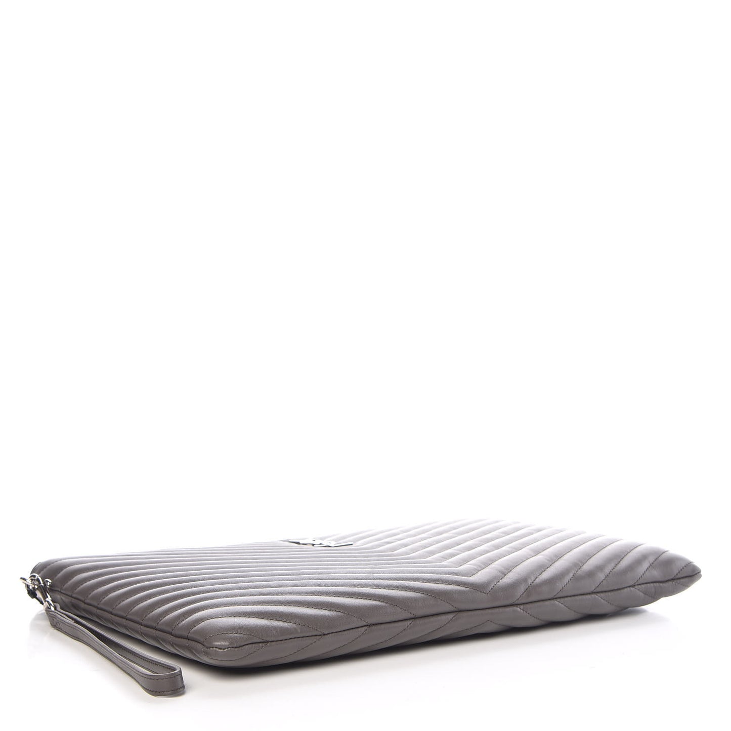 Calfskin Matelasse Chevron Cassandre Monogram Document Holder Earth