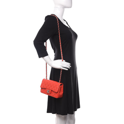 Chanel Lambskin Quilted Mini Rectangular Flap Red 2 of 14