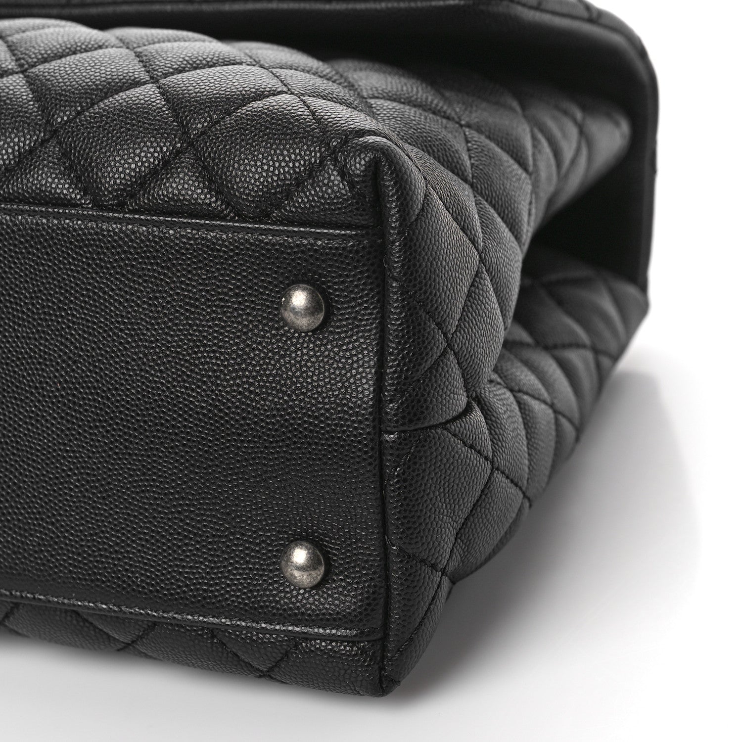 Chanel Caviar Quilted Medium Coco Handle Flap Black 9 of 9