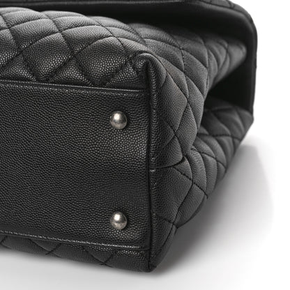 Chanel Caviar Quilted Medium Coco Handle Flap Black 9 of 9