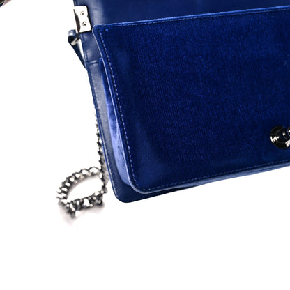 Chanel Velvet Quilted Medium Boy Flap Blue 18 of 21