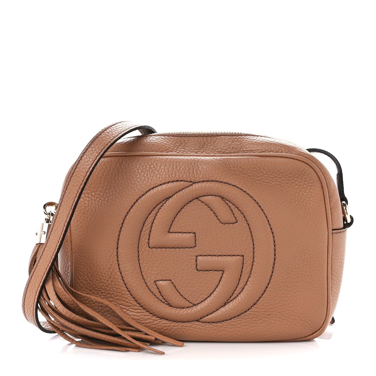 Gucci Pebbled Calfskin Small Soho Disco Bag Camelia 1 of 11