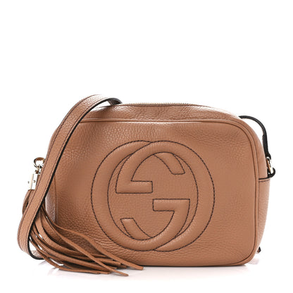 Gucci Pebbled Calfskin Small Soho Disco Bag Camelia 1 of 11