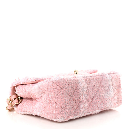 Chanel Tweed Quilted Mini Rectangular Flap Light Pink White 4 of 11