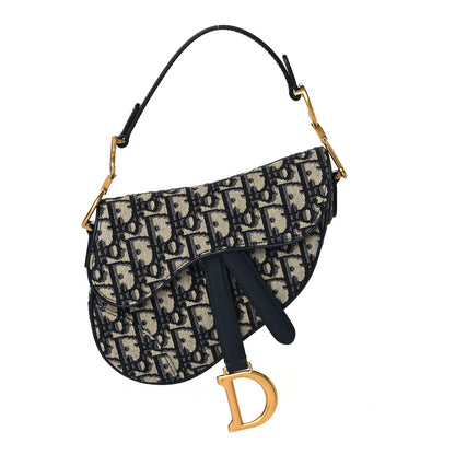 Christian Dior Oblique Mini Saddle Bag Blue 1 of 11