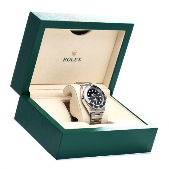Stainless Steel 41mm Oyster Perpetual Submariner Watch Black 124060
