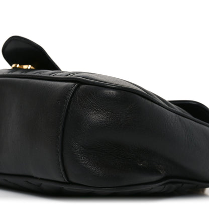 Gucci Calfskin Matelasse Small GG Marmont Shoulder Bag Black 10 of 11