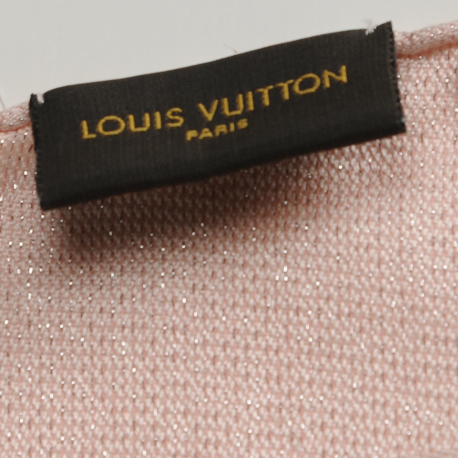 Louis Vuitton Silk Monogram Shimmer Stole Rose Poudre 5 of 5