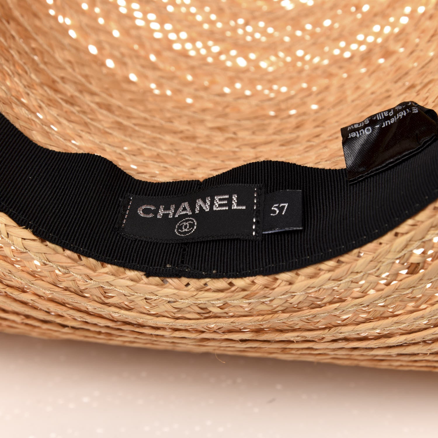 Chanel Straw CC Floppy Hat 57 Beige 5 of 6