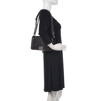 Chanel Caviar Quilted Medium Boy Flap Black 3 of 12