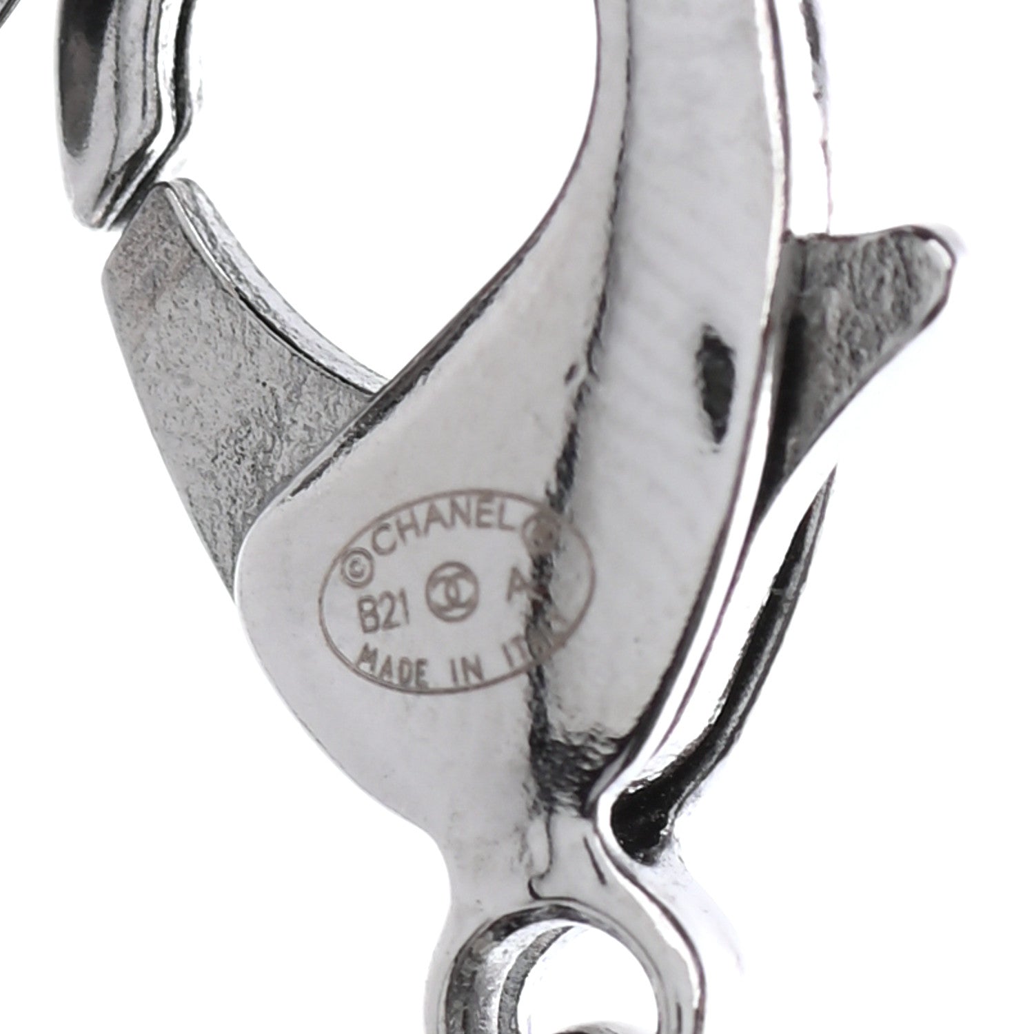 Chanel Ruthenium Crystal Chain CC Choker Silver 5 of 5