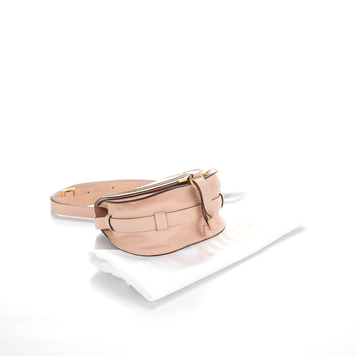 Chloe Calfskin Mini Marcie Round Crossbody Bag Blush Nude 4 of 9