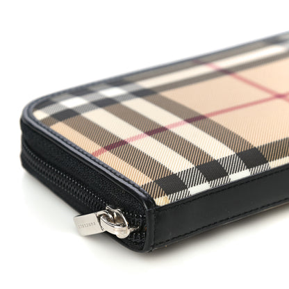 Burberry House Check Large Ziggy Zip Around Wallet Black 8 of 9