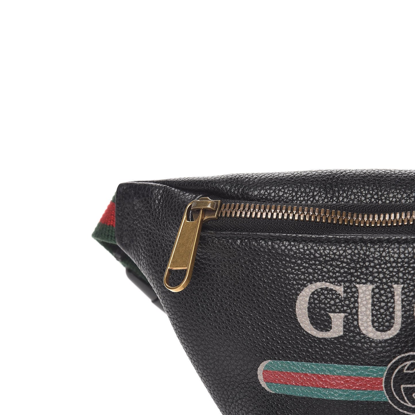 Grained Calfskin Small Logo Belt Bag Black