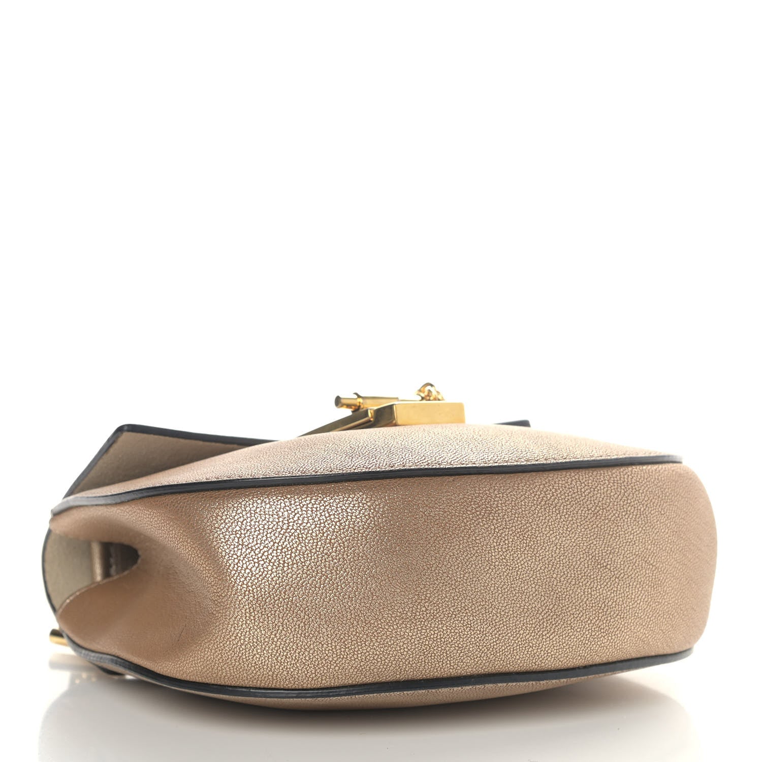 Chloe Metallic Goatskin Mini Drew Shoulder Bag Abstract Gold 4 of 10