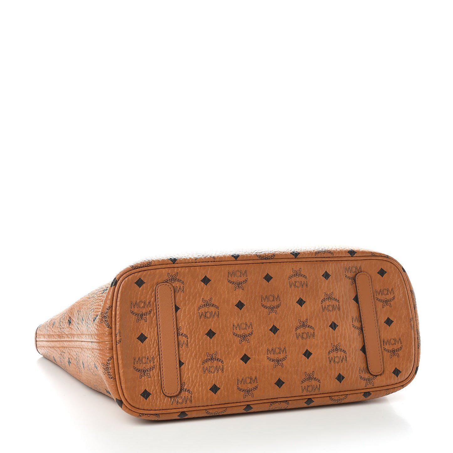 Visetos Medium Anya Top Zip Shopper Tote Cognac