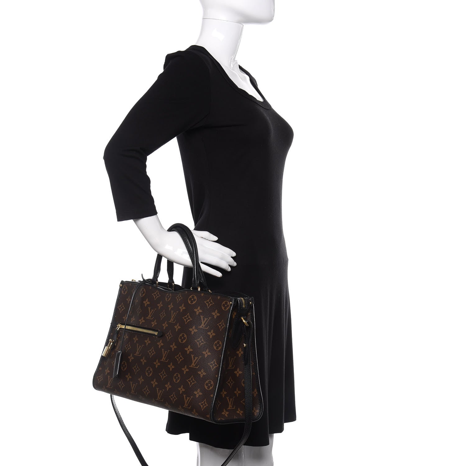 Louis Vuitton Monogram Popincourt MM Black 3 of 11