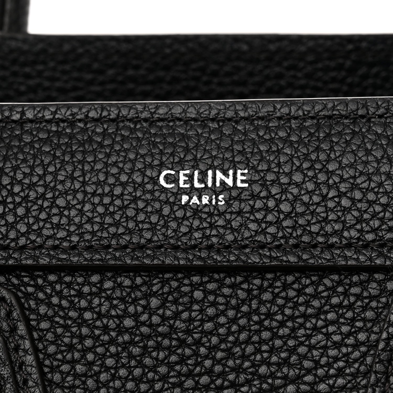 Celine Drummed Calfskin Nano Luggage Black 7 of 12