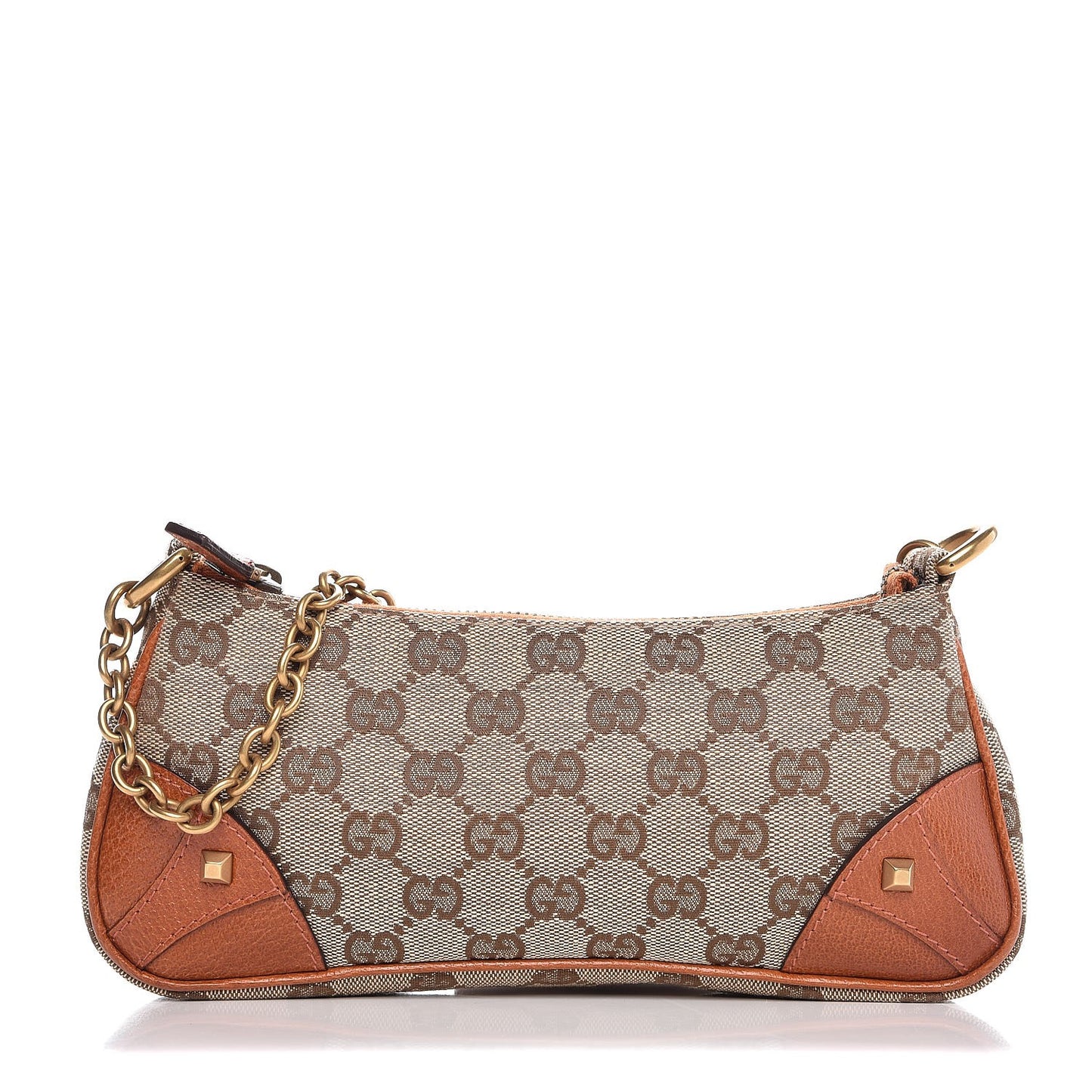 Monogram Horsebit Nail Chain Pochette Orange