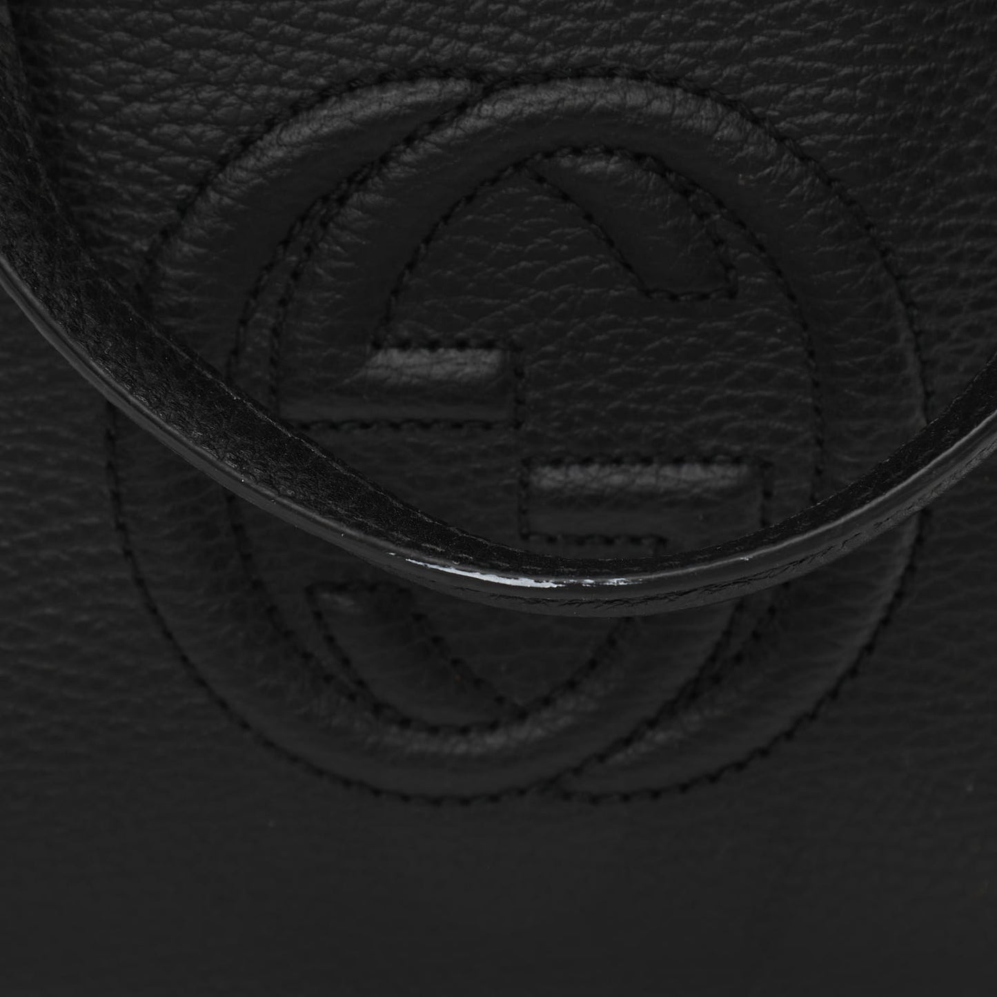 Dollar Calfskin Medium Soho Top Handle Satchel Black