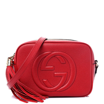 Gucci Pebbled Calfskin Small Soho Disco Bag Tabasco Red 1 of 11